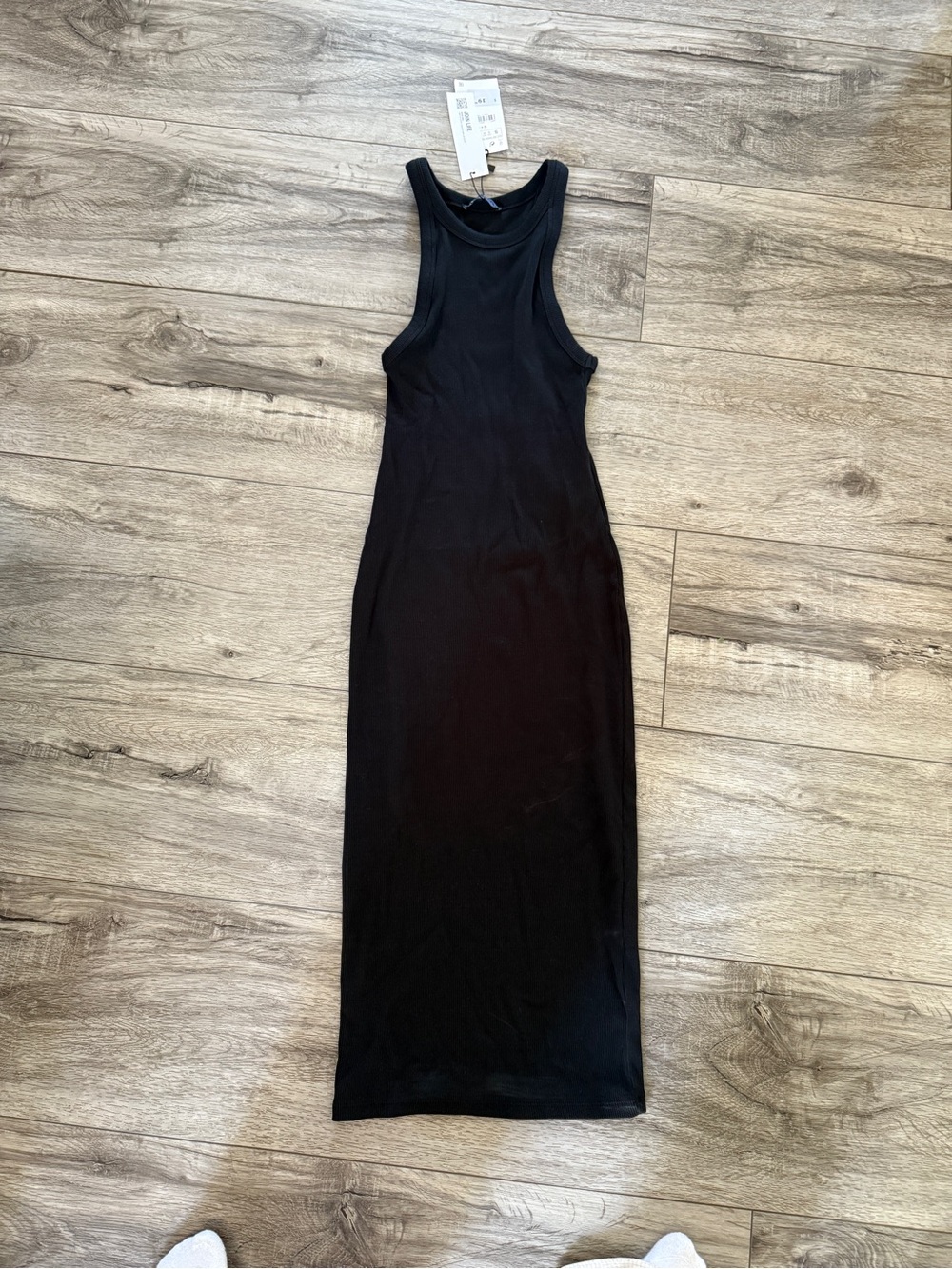 Zara Black Sleeveless Midi Tank Dress